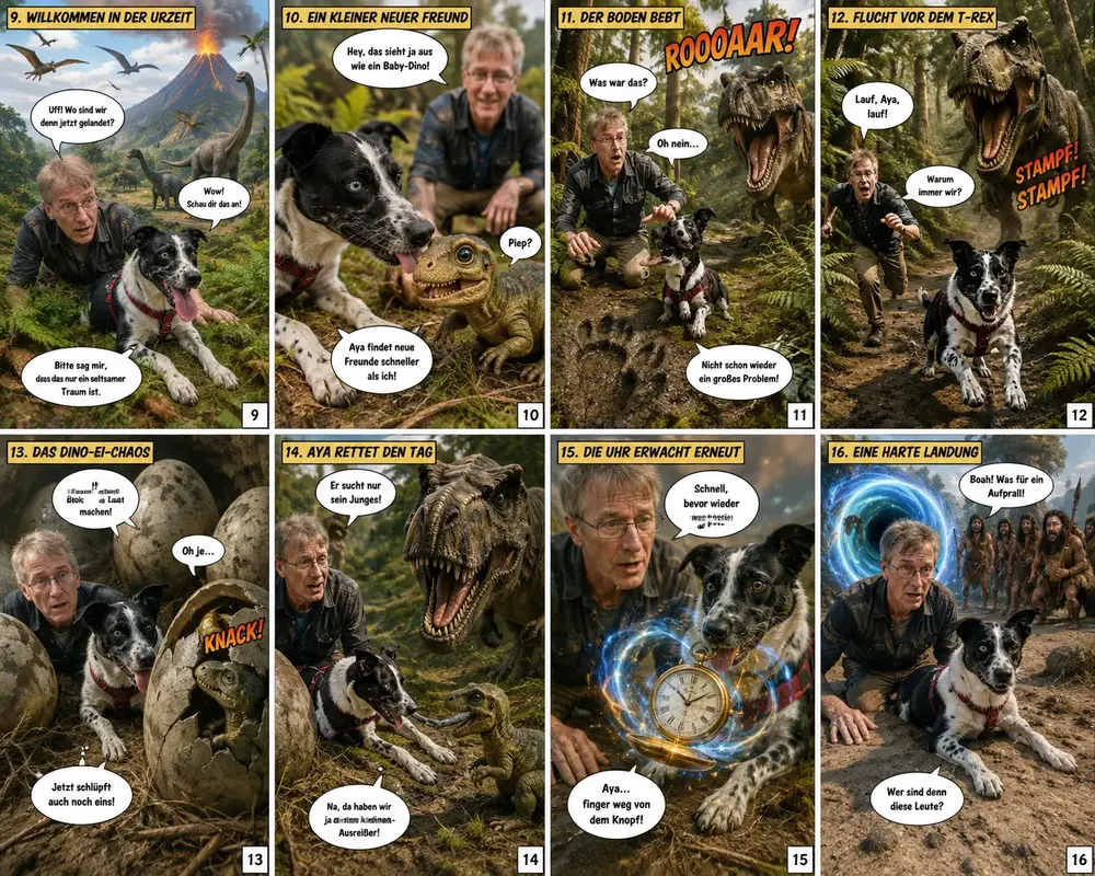 Ralle und Aya bei einem gemeinsamen Dinosaurier-Abenteuer